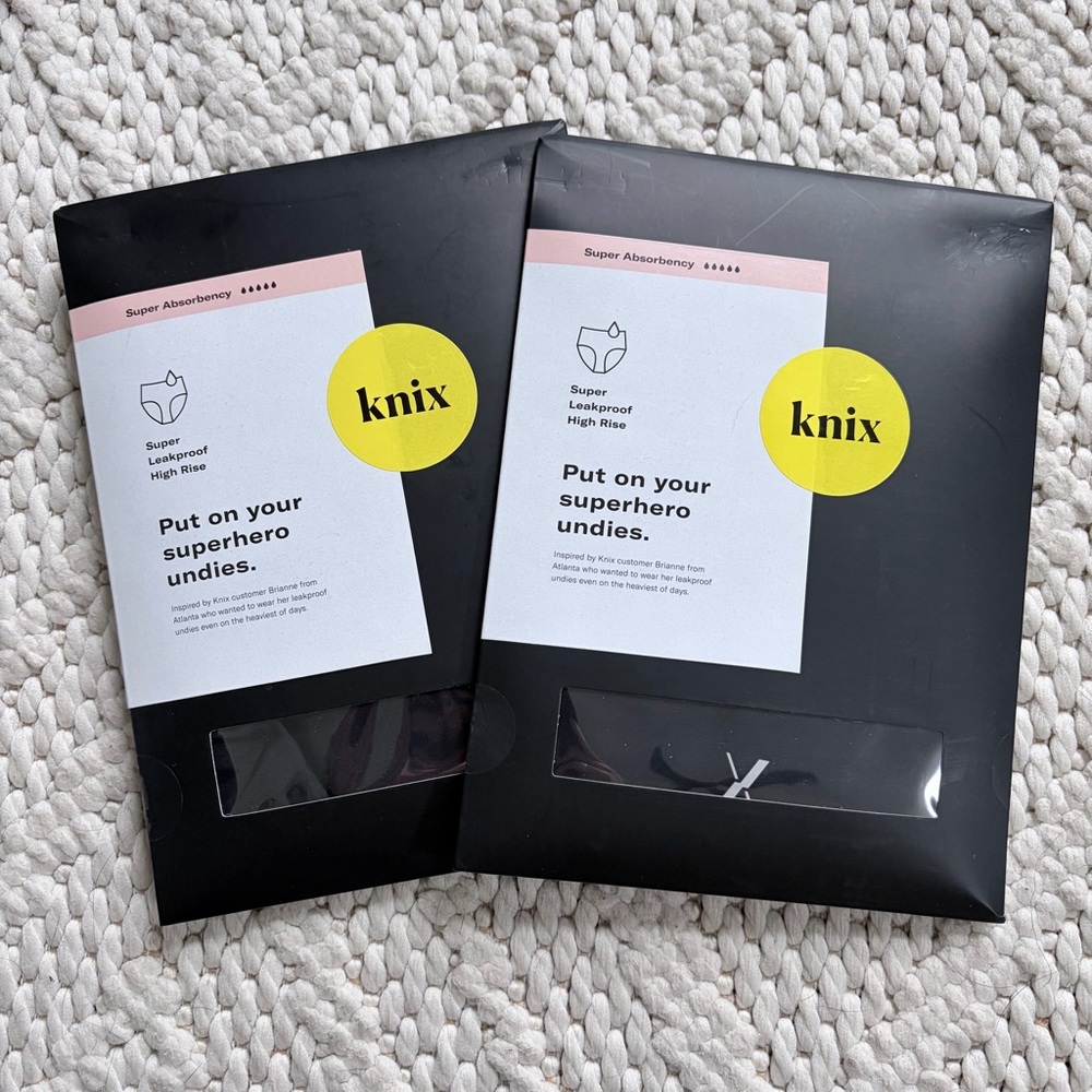 knix Black High Rise Super Absorbency Leakproof Undies Underwear LARGE NEW NIP